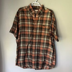 Woolrich Men’s Plaid Short Sleeve Button Down